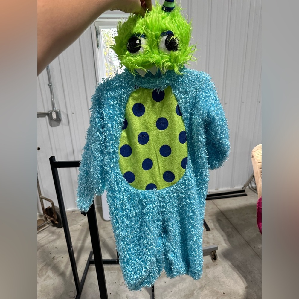 Blue and Green Polka Dot Costume